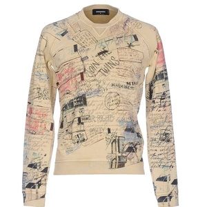 Dsquared beige sweatshirt with writing design details